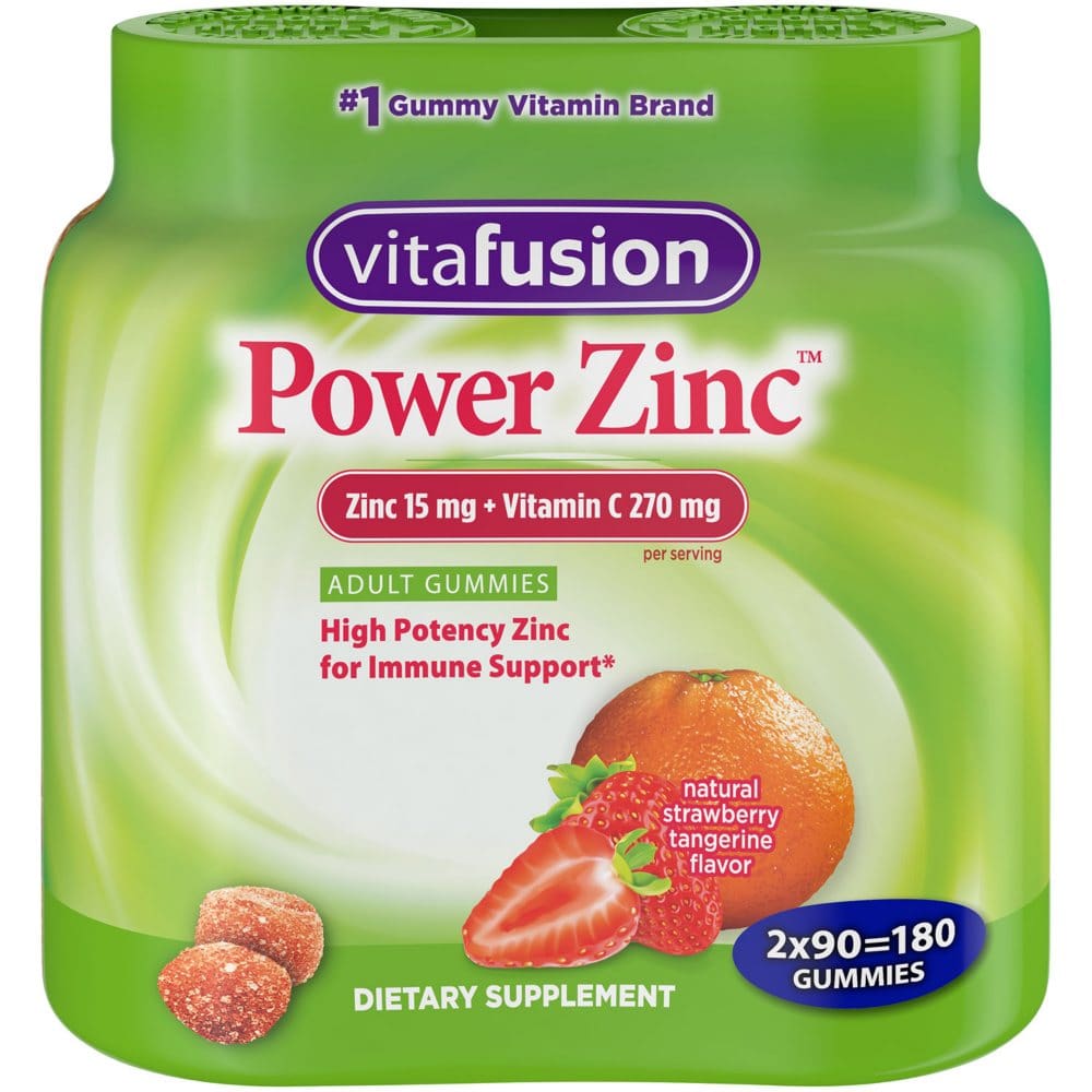 Vitafusion Power Zinc Adult Gummies Immune Support Dietary Supplement (90 ct. 2 pk.) - Multivitamins - Vitafusion