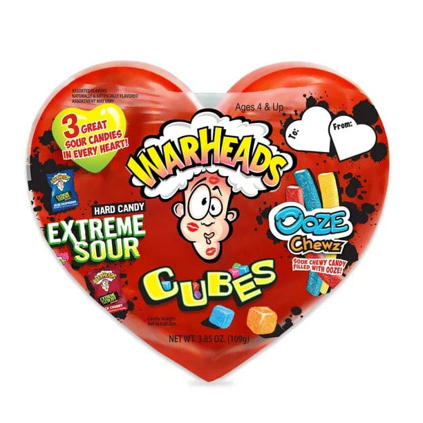 WARHEADS Valentine’s Day Sour Scrambler Heart 3.85oz. - WARHEADS