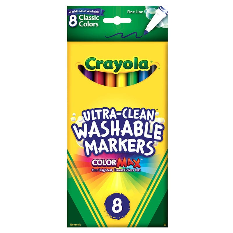 Washable Drawing Marker 8 Colors (Pack of 10) - Markers - Crayola LLC