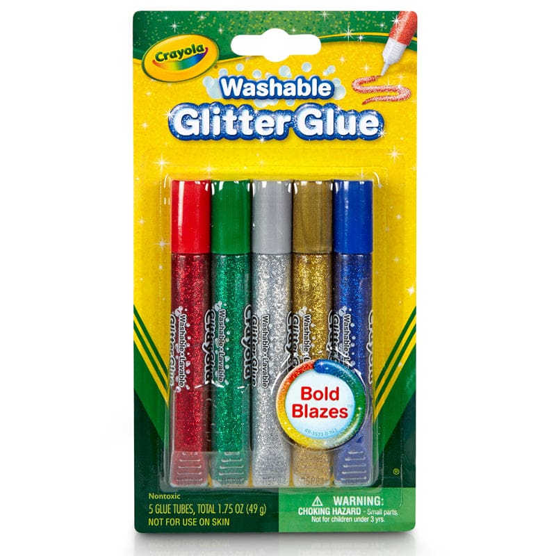 Washable Glitter Glue Bold 5 Count (Pack of 12) - Glitter - Crayola LLC