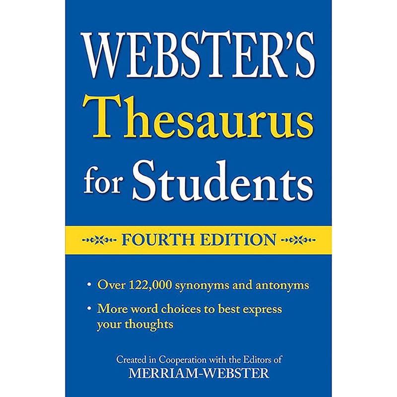 Websters Thesaurus For Students Fourth Edition (Pack of 12) - Reference Books - Federal Street Press