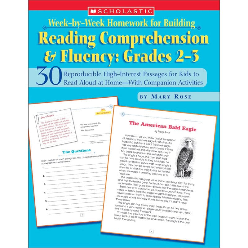 Week-By-Week Homework Reading Comprehension & Fluency Gr 2-3 (Pack of 2) - Comprehension - Scholastic Teaching Resources