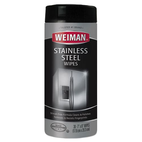 WEIMAN Stainless Steel Wipes 7 X 8 30/canister - School Supplies - WEIMAN®
