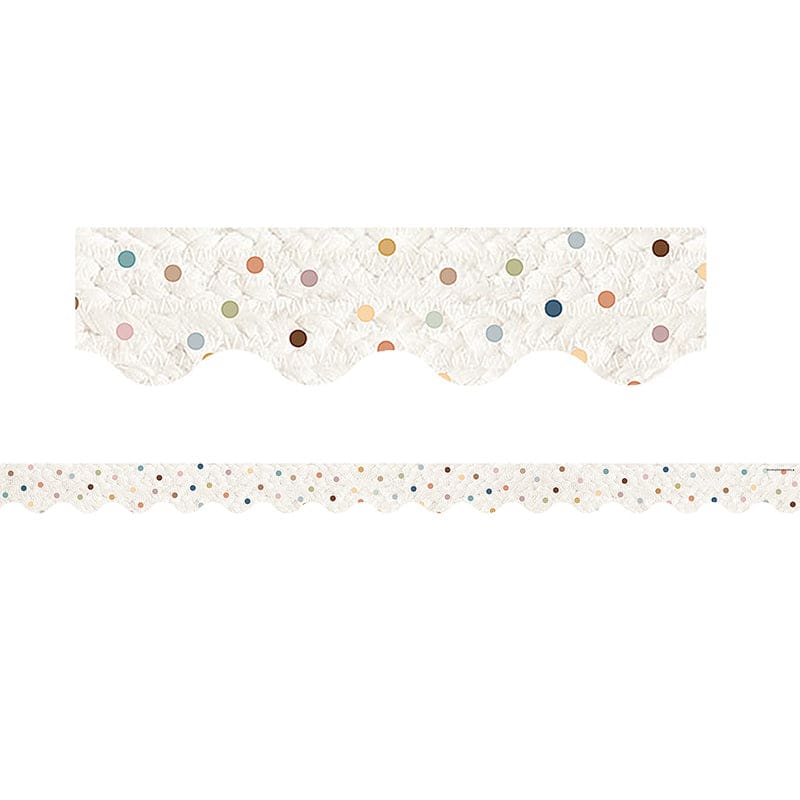 Welcome Dots Scalloped Border Trim Everyone Is (Pack of 10) - Border/Trimmer - Teacher Created Resources