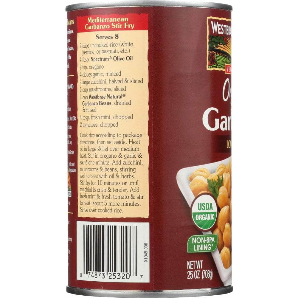 Westbrae Westbrae Natural Vegetarian Organic Garbanzo Beans, 25 Oz