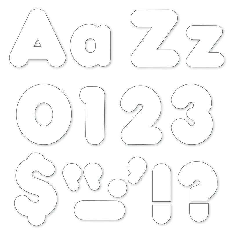 White 4In Casual Uppercase Lowercase Combo Pack (Pack of 3) - Letters - Trend Enterprises Inc.