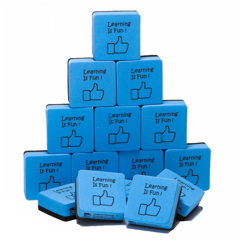 Whiteboard Eraser Learning Is Fun 15 Pk (Pack of 6) - Erasers - Charles Leonard