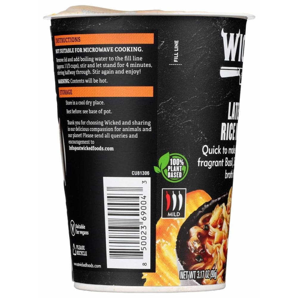 WICKED Grocery > Pantry > Pasta and Sauces WICKED: Entree Noodles Late Night, 3.17 oz