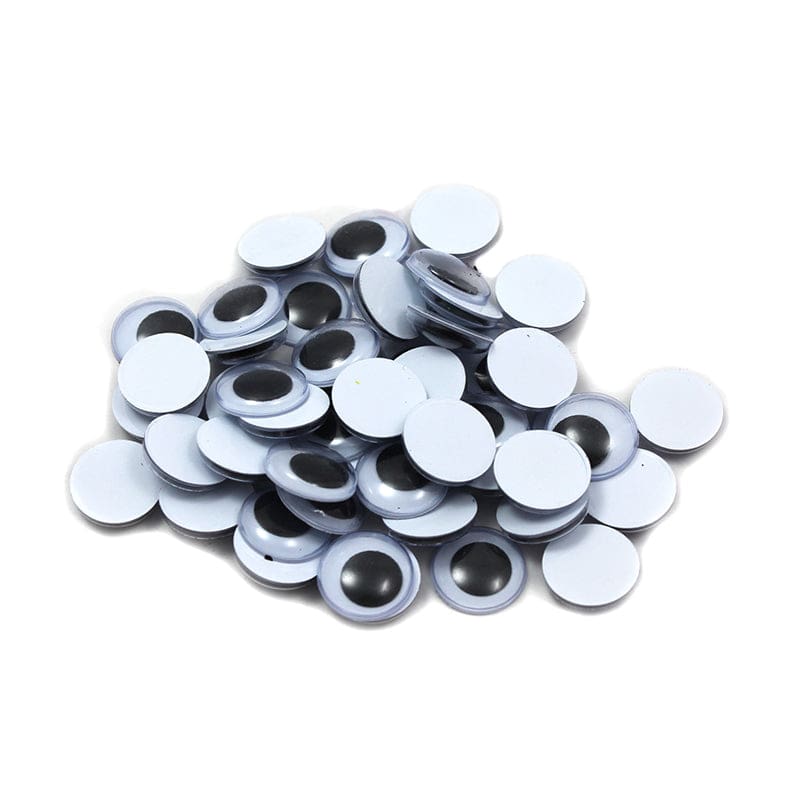 Wiggle Eyes Round 15Mm Black 50Ct (Pack of 12) - Wiggle Eyes - Charles Leonard