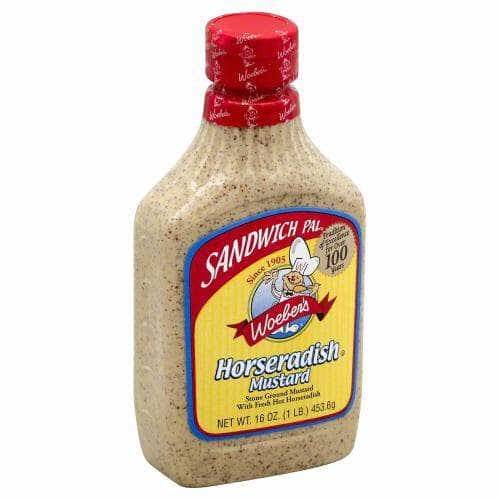 Woebers Woeber Mustard Sandwich Pal Horseradish, 16 oz