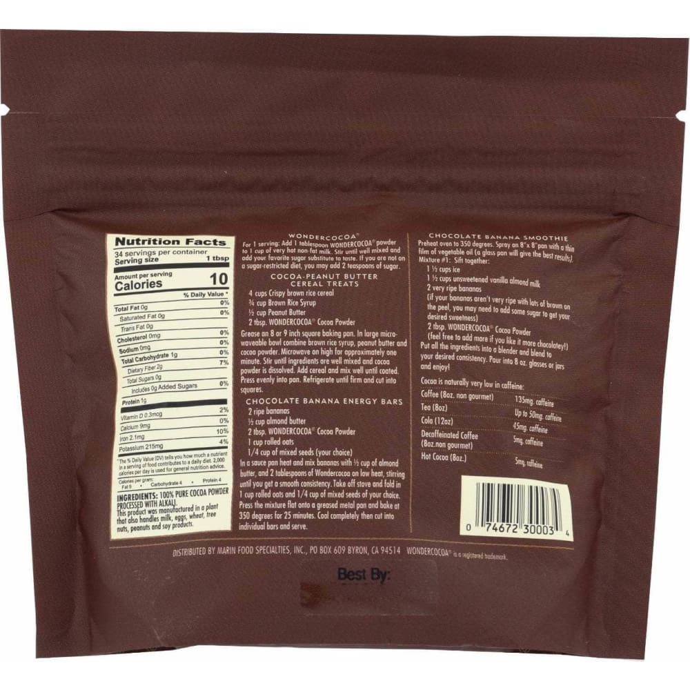 WONDERCOCOA Grocery > Cooking & Baking WONDERCOCOA: Cocoa Powder, 6 oz