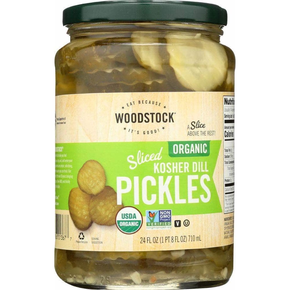 Woodstock Woodstock Organic Kosher Sliced Dill Pickles, 24 oz