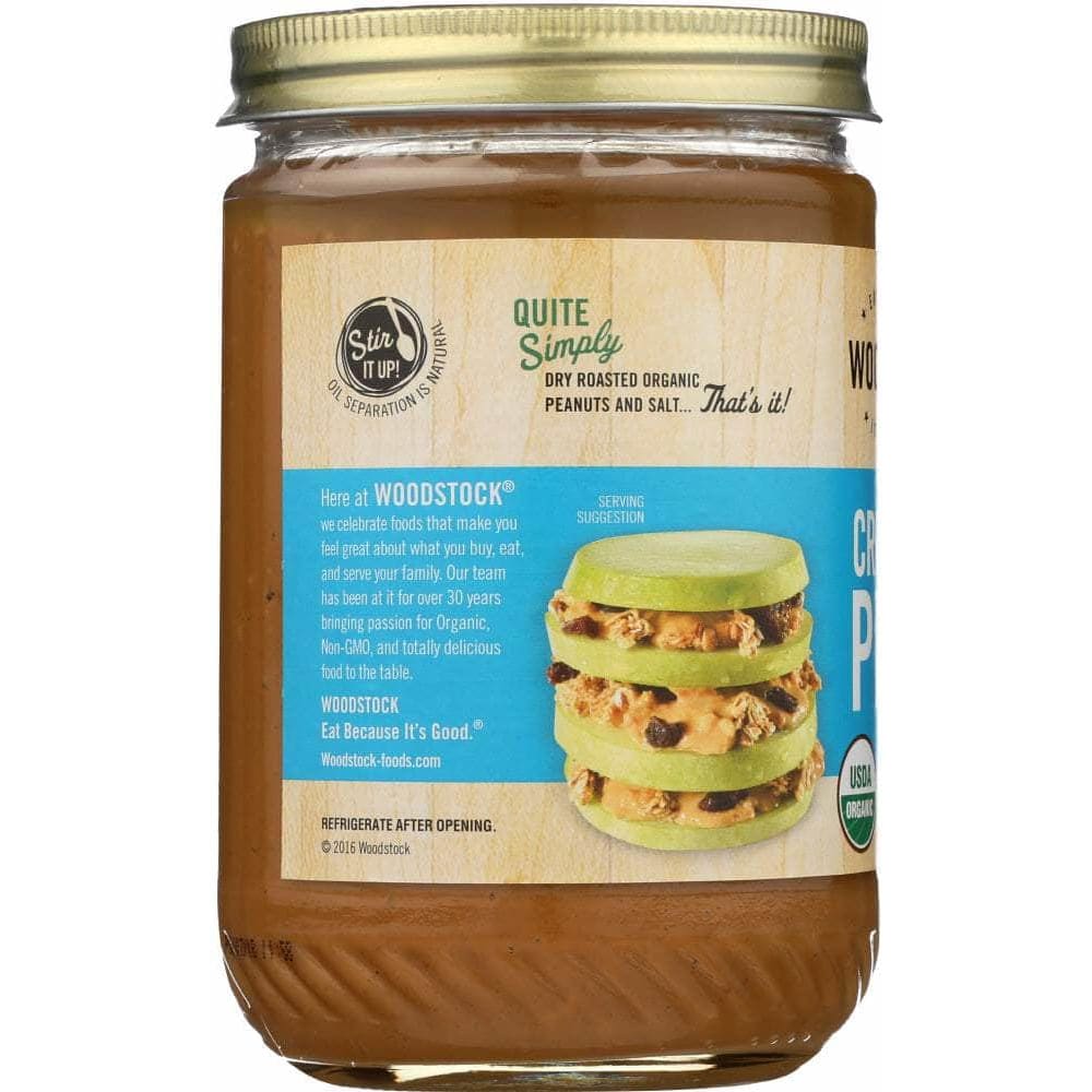 Woodstock Woodstock Peanut Butter Crunchy Salted Organic, 16 oz