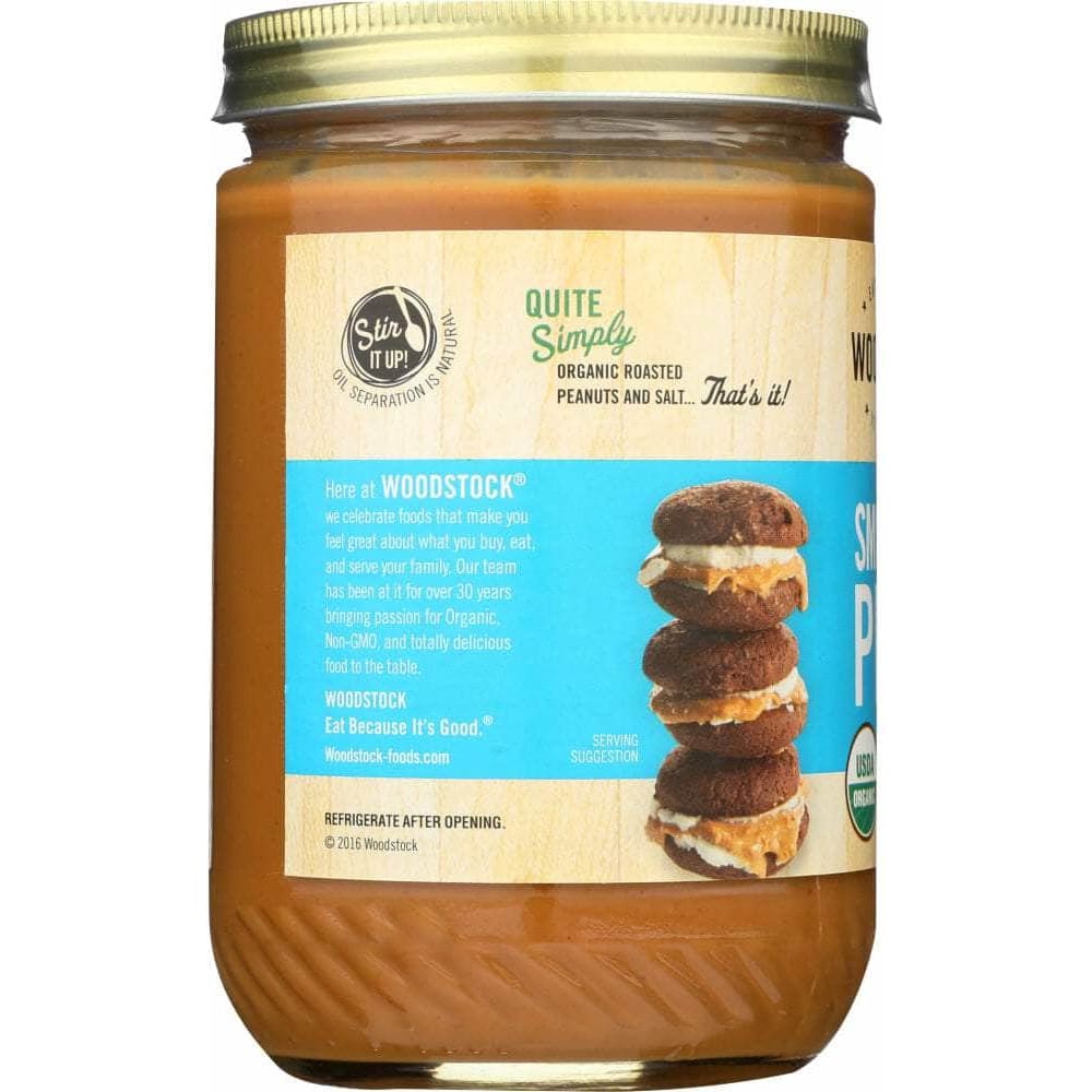 Woodstock Woodstock Peanut Butter Smooth Salted Organic, 16 oz