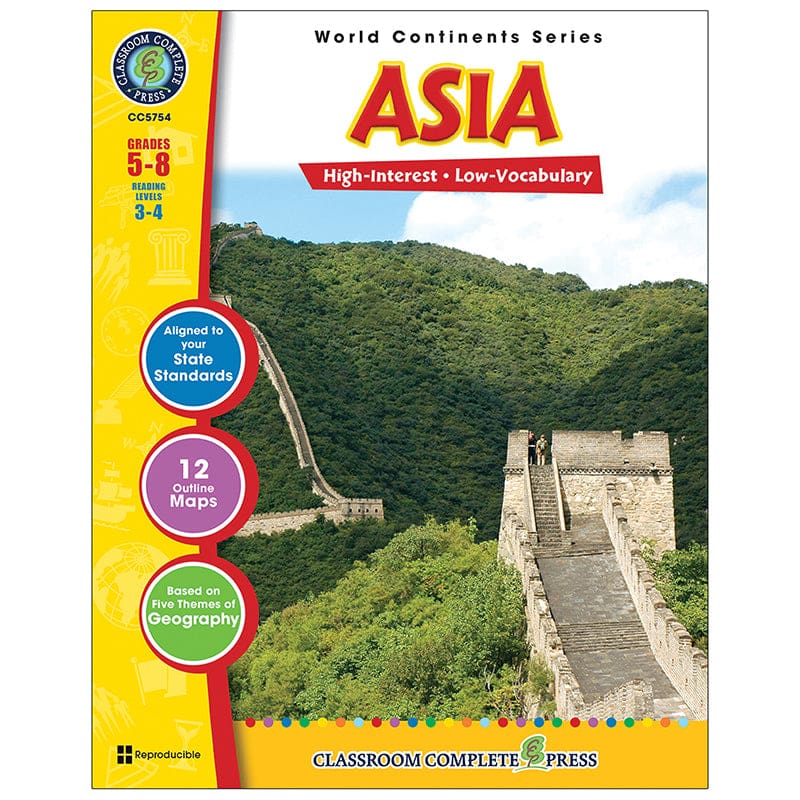 World Continents Series Asia (Pack of 2) - Geography - Classroom Complete Press