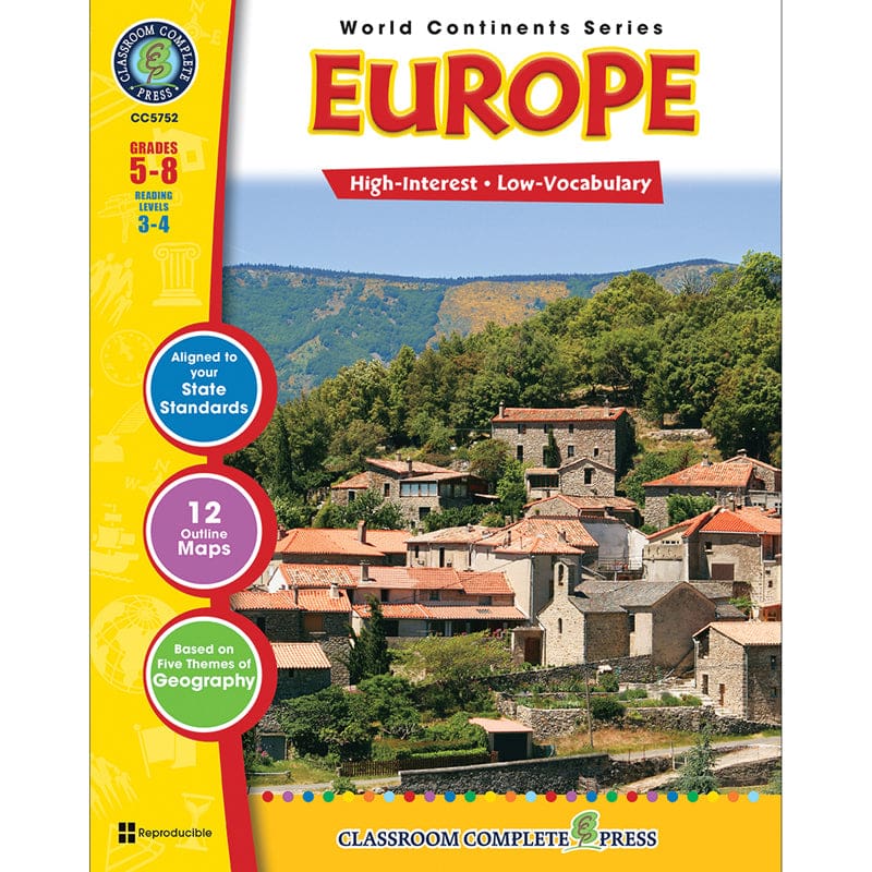 World Continents Series Europe (Pack of 2) - Geography - Classroom Complete Press