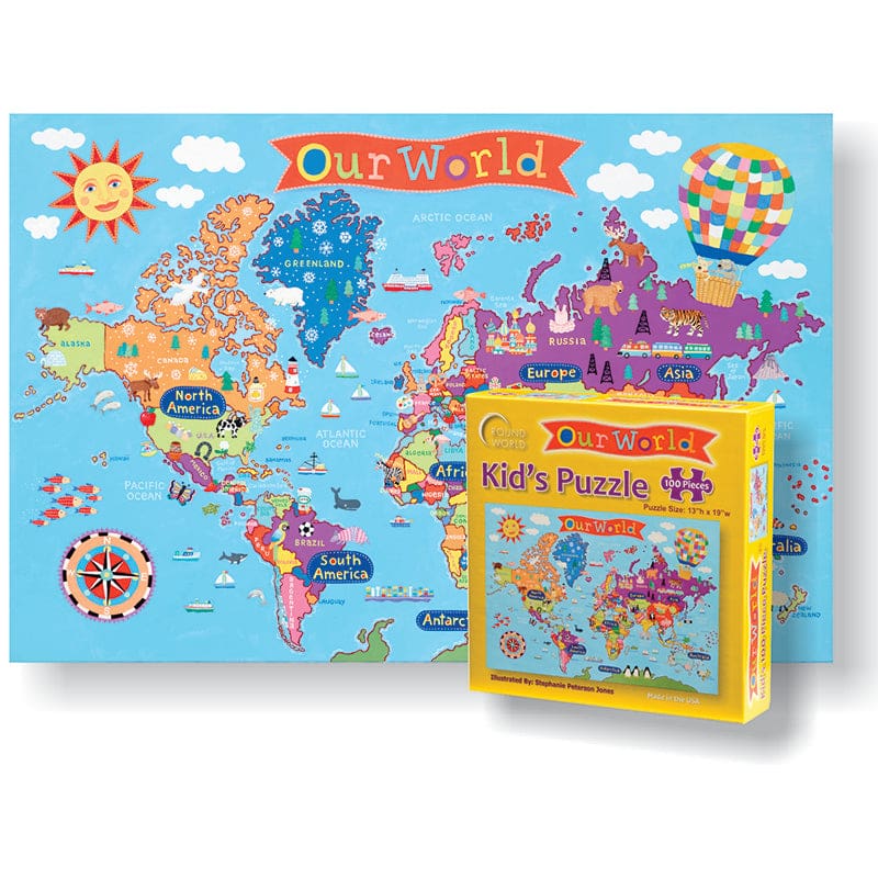 World Jigsaw Puzzle For Kids (Pack of 2) - Puzzles - Round World Products