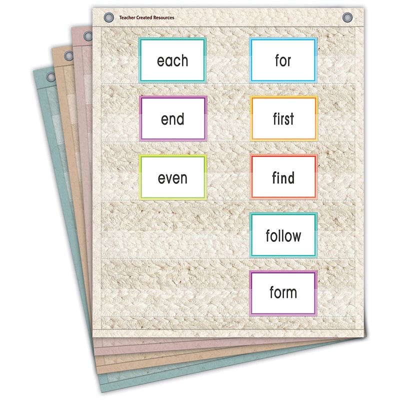 Woven Magnetic Mini Pocket Charts - Pocket Charts - Teacher Created Resources