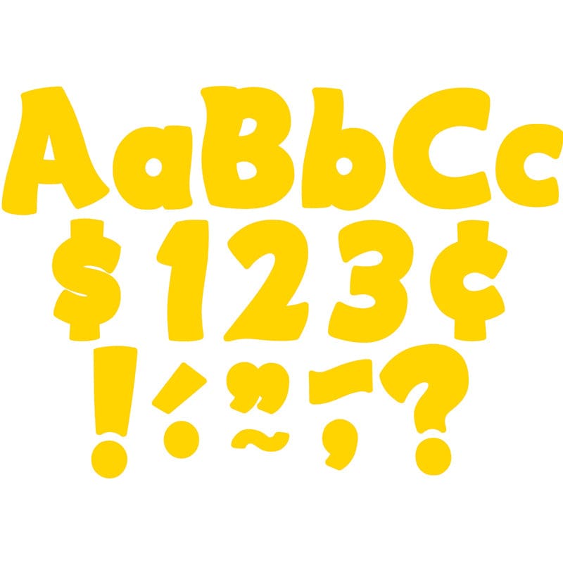 Yellow Gold Funtastic 4 In Letters Combo Pack - Letters - Teacher Created Resources