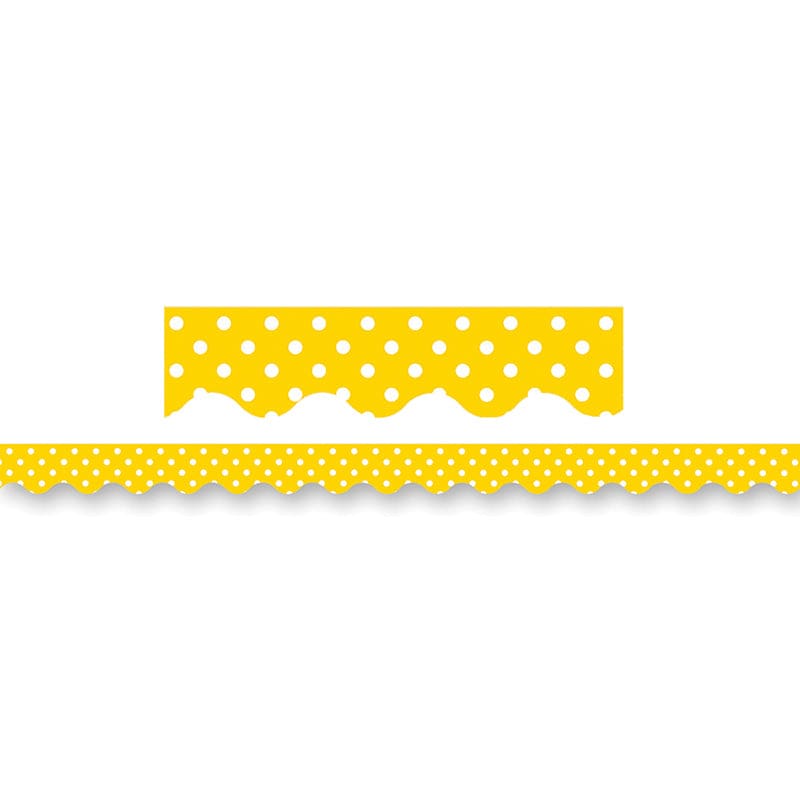 Yellow Mini Polka Dots Border Trim - Border/Trimmer - Teacher Created Resources