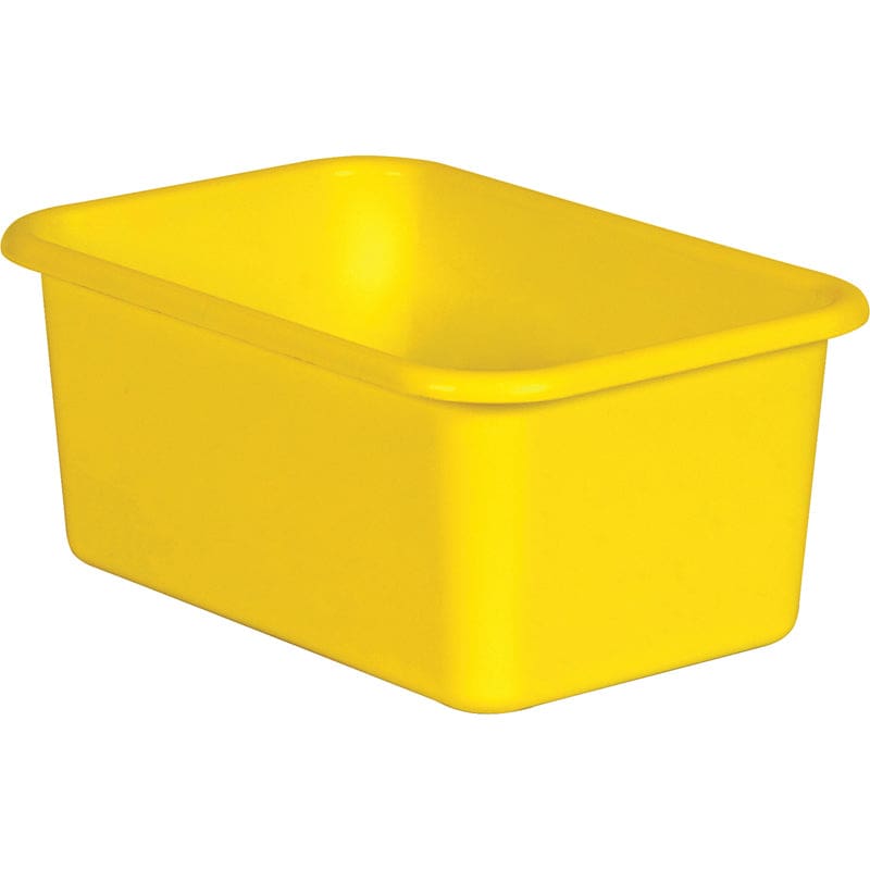 Yellow Small Plastic Storage Bin - Storage Containers - Teacher Created Resources