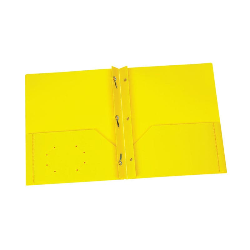 Ylw 25/Pk Poly 2 Pocket with Prong Portfolio - Folders - Tops Products