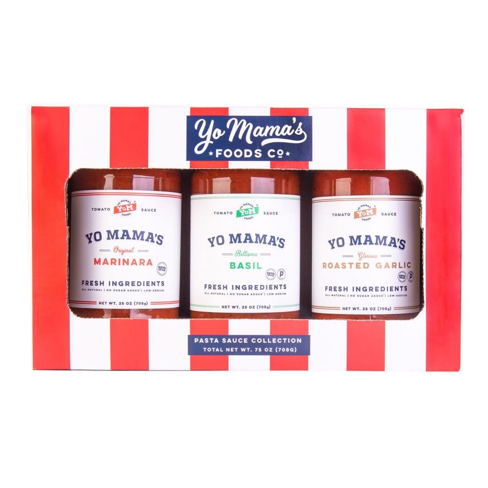 Yo Mama’s Foods Low-Carb Italian Pasta Sauce Gift Box (25 oz. 3 pk.) - Condiments Oils & Sauces - Yo Mama’s