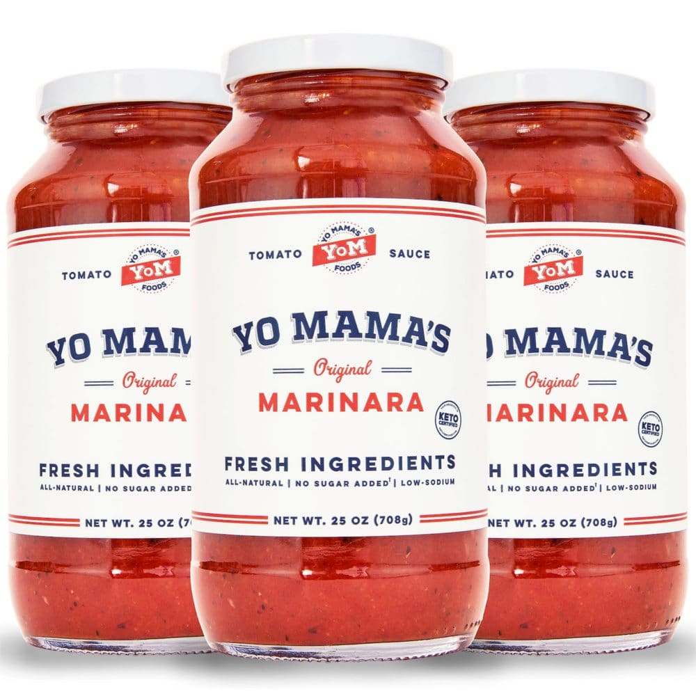 Yo Mama’s Foods Low-Sodium Marinara Pasta Sauce (25 oz. 3 pk.) - Condiments Oils & Sauces - Yo Mama’s